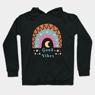 Good Vibes Rainbow Design Hoodie